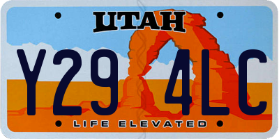 UT license plate Y294LC