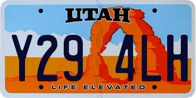 UT license plate Y294LH