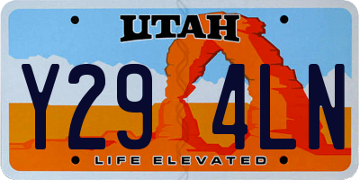 UT license plate Y294LN