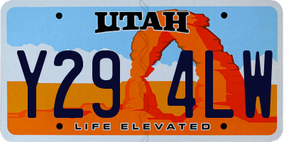 UT license plate Y294LW