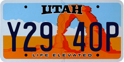 UT license plate Y294OP