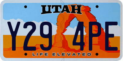 UT license plate Y294PE
