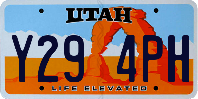 UT license plate Y294PH