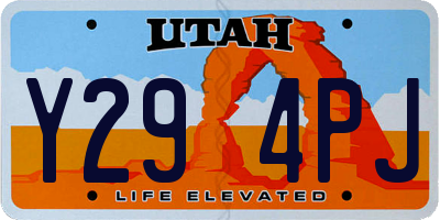 UT license plate Y294PJ
