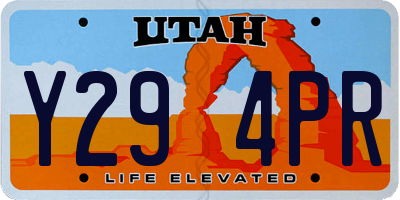 UT license plate Y294PR