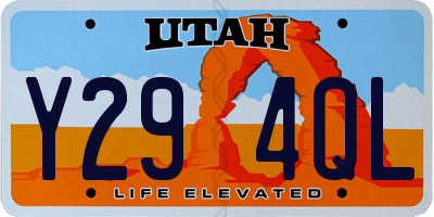 UT license plate Y294QL