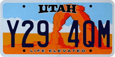 UT license plate Y294QM