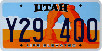 UT license plate Y294QO