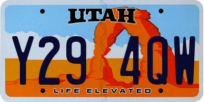 UT license plate Y294QW