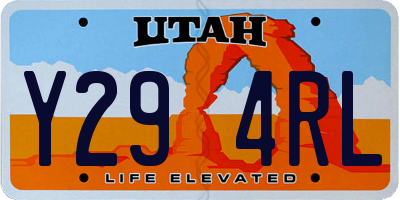 UT license plate Y294RL