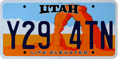 UT license plate Y294TN