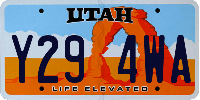 UT license plate Y294WA