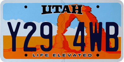 UT license plate Y294WB