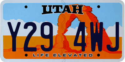 UT license plate Y294WJ