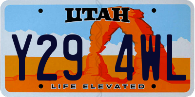 UT license plate Y294WL