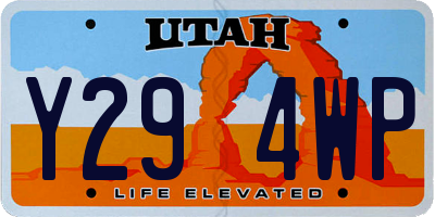 UT license plate Y294WP