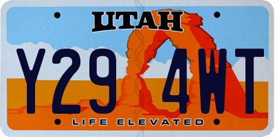 UT license plate Y294WT