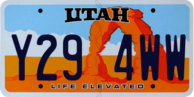 UT license plate Y294WW