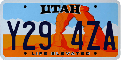 UT license plate Y294ZA