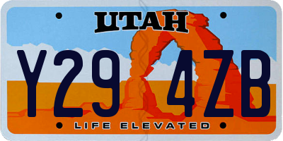 UT license plate Y294ZB