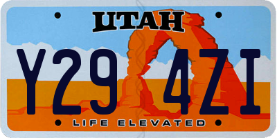 UT license plate Y294ZI
