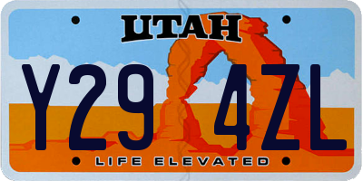 UT license plate Y294ZL