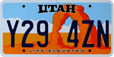 UT license plate Y294ZN