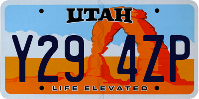 UT license plate Y294ZP