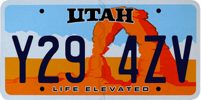 UT license plate Y294ZV