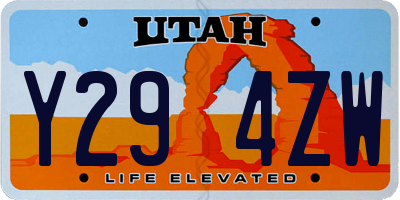 UT license plate Y294ZW