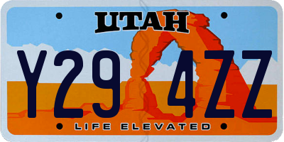 UT license plate Y294ZZ