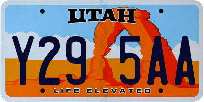 UT license plate Y295AA