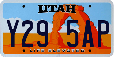 UT license plate Y295AP