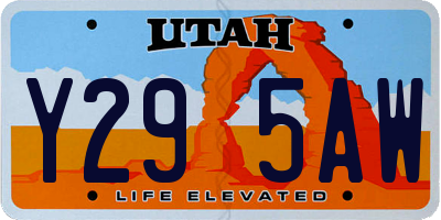 UT license plate Y295AW