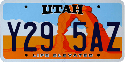 UT license plate Y295AZ