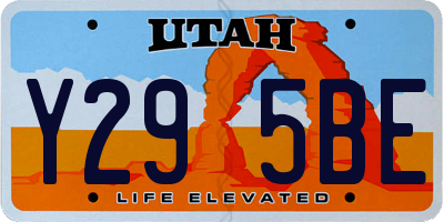 UT license plate Y295BE