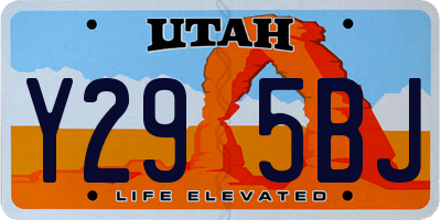 UT license plate Y295BJ