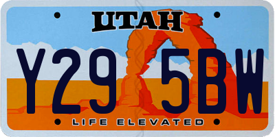 UT license plate Y295BW