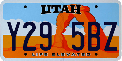 UT license plate Y295BZ