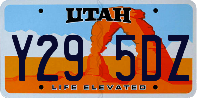 UT license plate Y295DZ