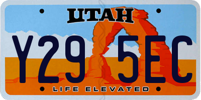 UT license plate Y295EC