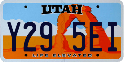 UT license plate Y295EI