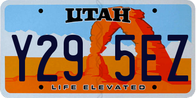 UT license plate Y295EZ