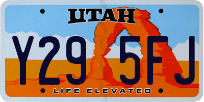 UT license plate Y295FJ