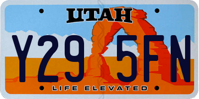 UT license plate Y295FN