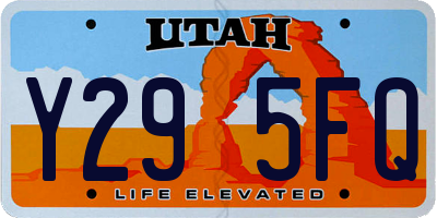 UT license plate Y295FQ