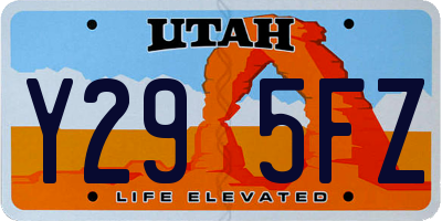 UT license plate Y295FZ