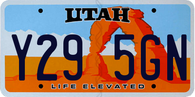 UT license plate Y295GN