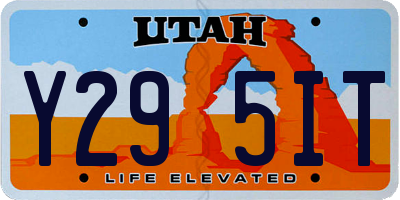 UT license plate Y295IT