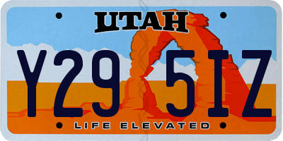 UT license plate Y295IZ
